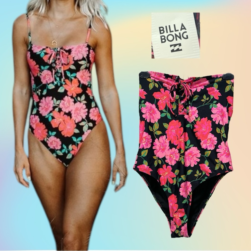 NWT Billabong Sweet Song One Piece Swimsuit Straps included Sz XL
